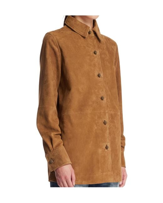 Rohe Brown Long-Sleeve Casual Jacket