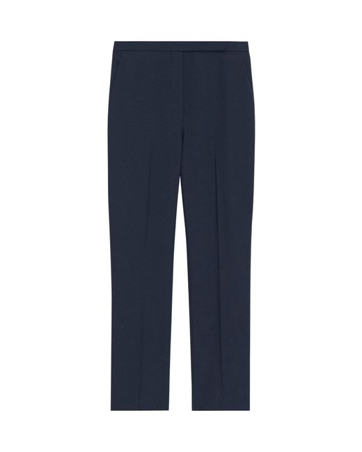 Theory Blue High-Waisted Slim Cropped Trousers