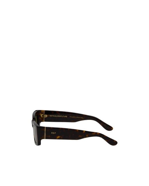 Retrosuperfuture Green Rectangle Frame Sunglasses for men