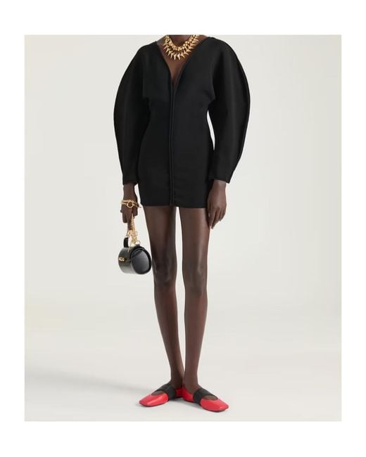 Givenchy Black Cocoon Sleeved Mini Dress