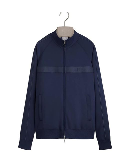 Dior Blue Long-Sleeved Casual Jacket for men