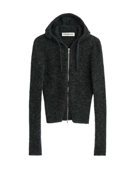 Our Legacy Black Compact Fitted Hoodie