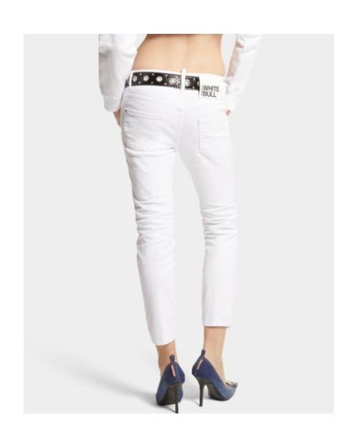 DSquared² White Dyed Cool Girl Jeans