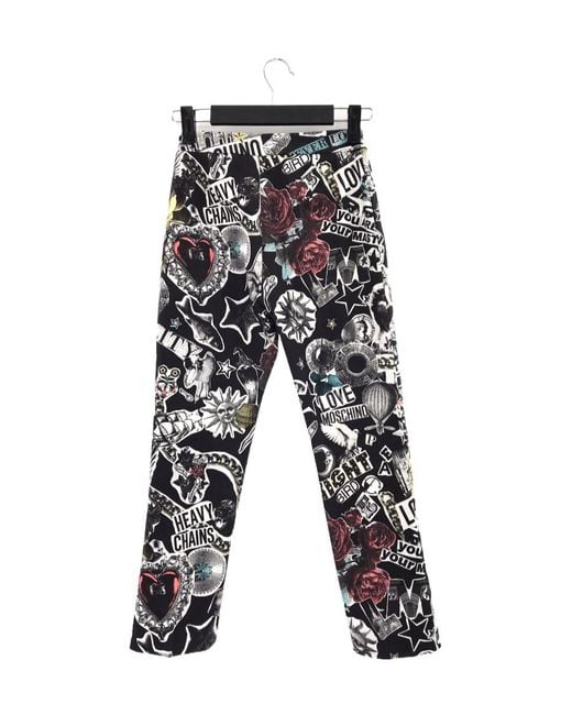Moschino White Logo Jeans