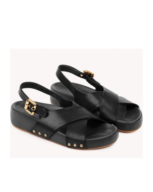 Chloé Black Mae Sandals