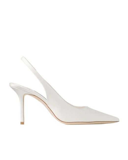 Jimmy Choo White Love Sling Back 85 Pumps