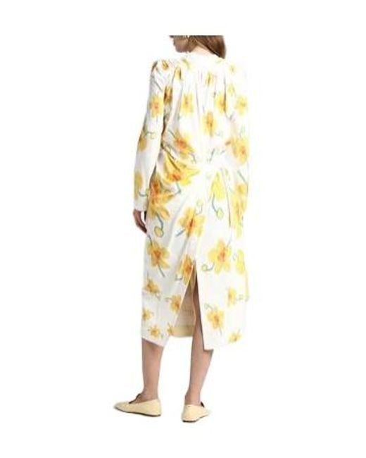 Marni Metallic Long-Sleeved Floral Dress