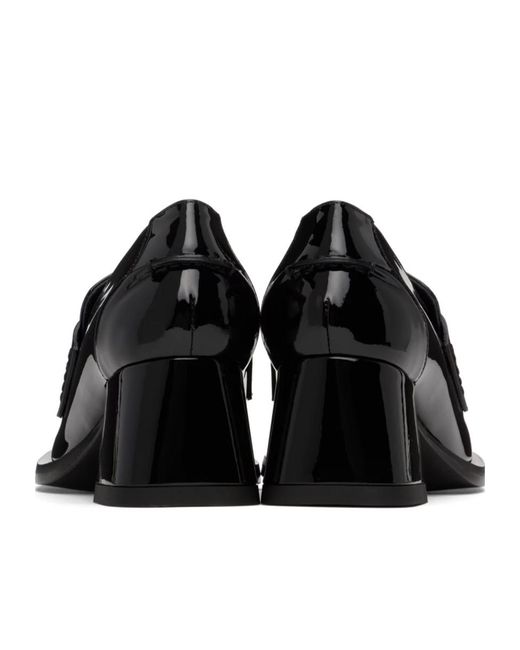 Versace Black Alia 55Mm Leather Loafers