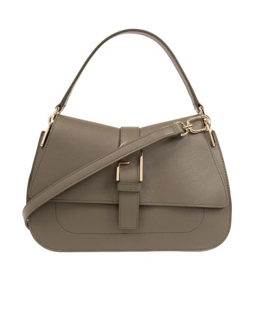 Furla Gray Flow Medium Top Handle Bag