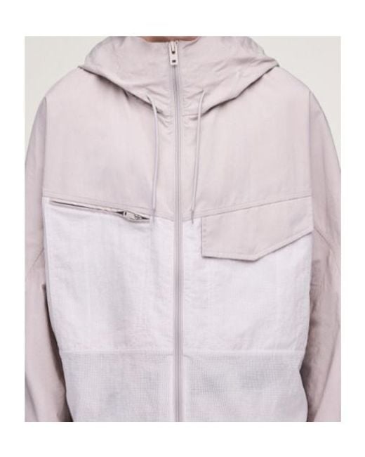 Y-3 Gray Zip-Up Hooded Jacket for men