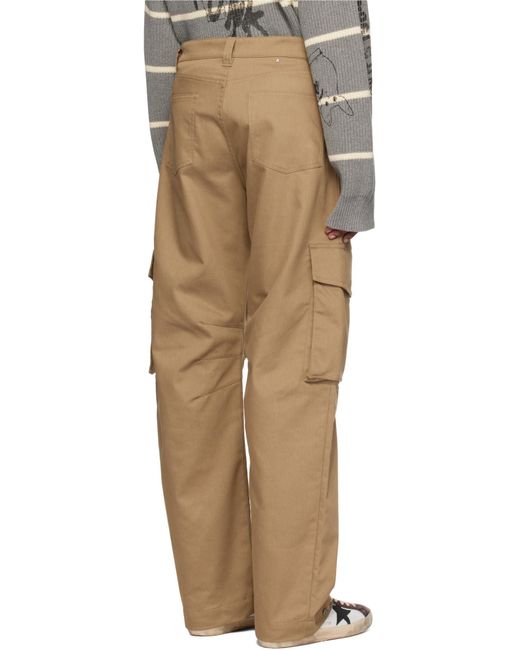 Golden Goose Deluxe Brand Natural Straight-Leg Cargo Trousers for men