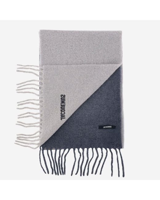Jacquemus Gray Logo Scarf