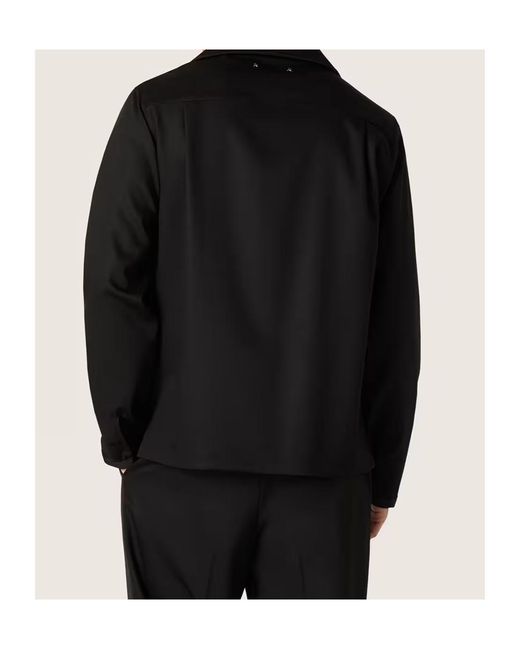 Golden Goose Deluxe Brand Black Satin Detailed Shirt for men
