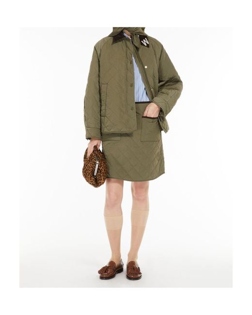 Weekend by Maxmara Green Max Mara Weekend Erba Quilted Mini Skirt