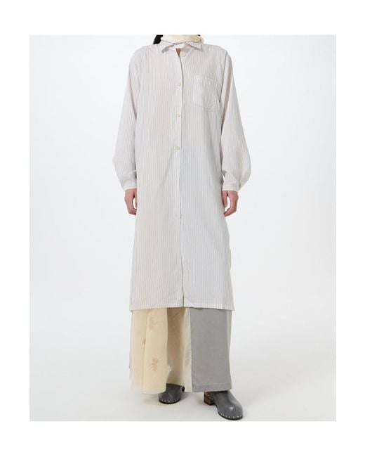 Our Legacy White Strand Pinstripe Shirt