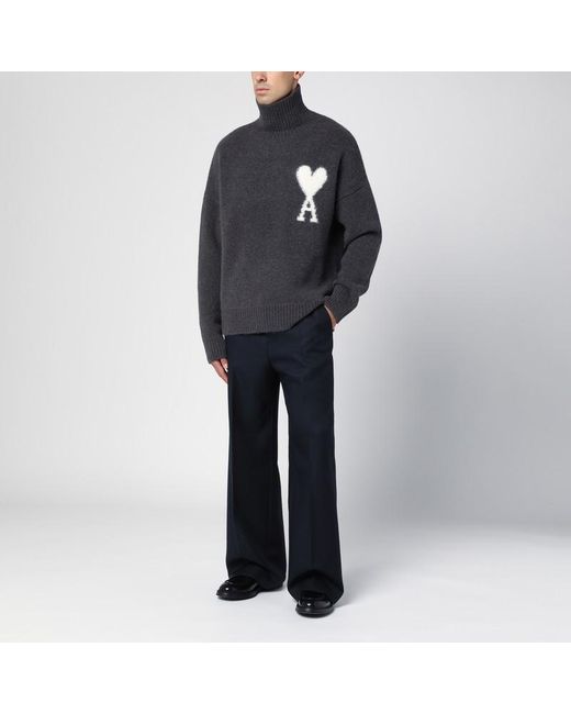 AMI Blue Tailored Trousers for men