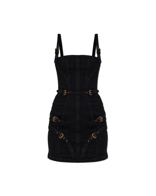 Versace Jeans Black Couture Strappy Short Dress