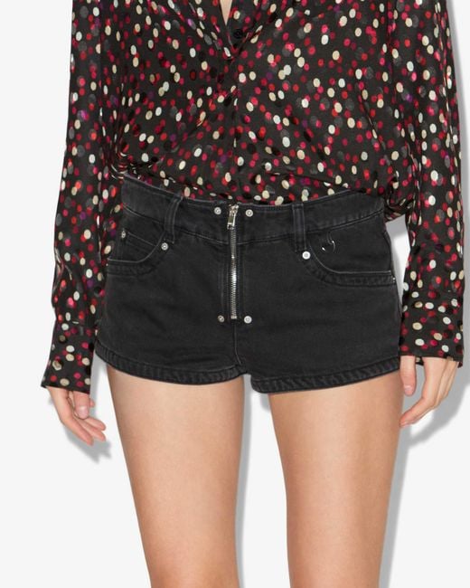 Isabel Marant Black Hania Denim Shorts