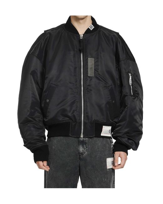 Maison Mihara Yasuhiro Black Vest Combined Flight Jacket for men