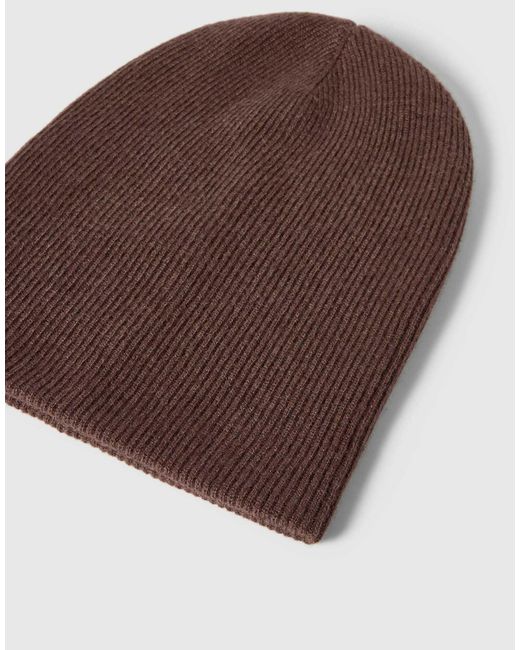 Brunello Cucinelli Brown Cashmere English-Rib Knit Beanie