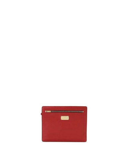 Ferragamo Red Verve Logo Handbag