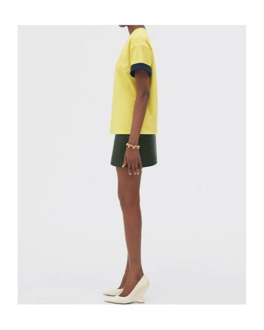 Bottega Veneta Yellow Double Short-Sleeved T-Shirt