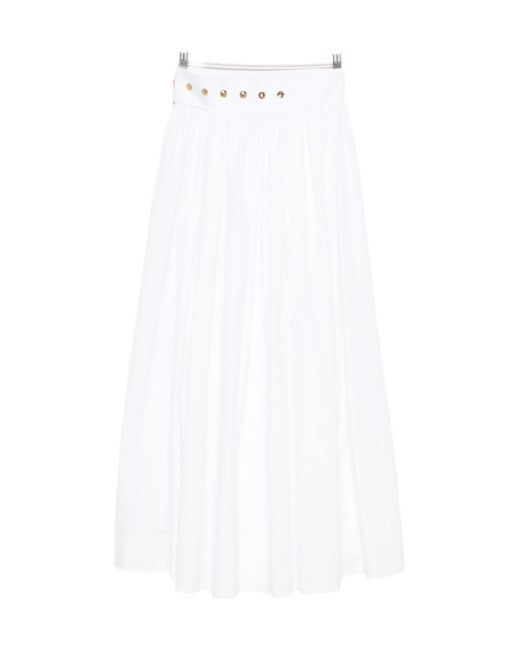 Céline White Skirt