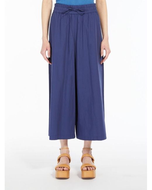 Weekend by Maxmara Blue Wide-Legged Casual Pants
