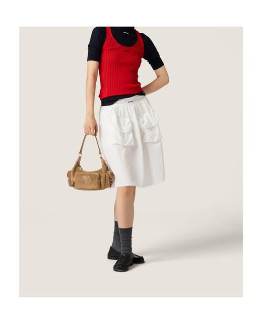 Miu Miu Brown Corduroy Pocket Bag