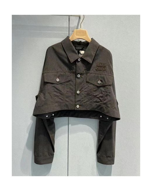 Miu Miu Black Wool Blouson Jacket