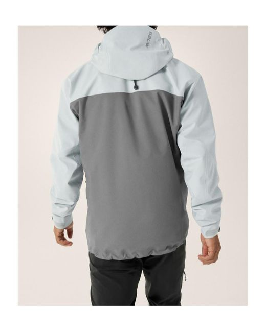 Arc'teryx Gray Colorblock Hooded Jacket for men
