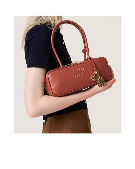 Miu Miu Red Beau Leather Bag