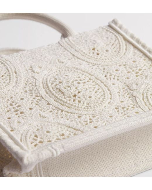 Dior Natural Mini Book Tote With Strap