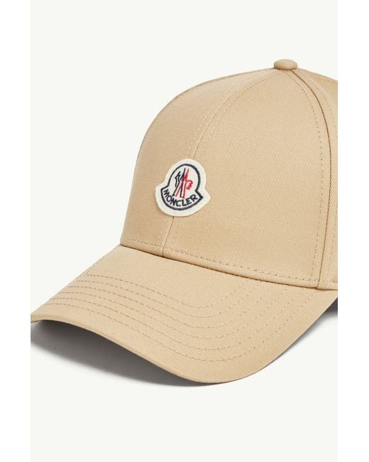 Moncler Natural Logo Patch Baseball Cap for men