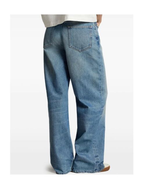 Polo Ralph Lauren Blue Wide-Leg Cotton Jeans