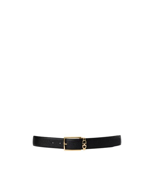 Ferragamo White Ferragamo Reversible Adjustable Belt for men