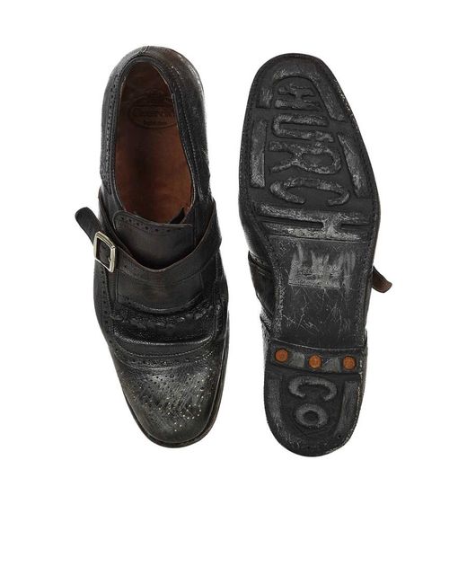 Church's Black Fringed Strap Loafers for men