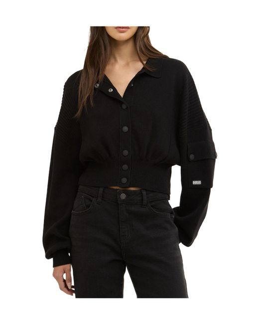 Barbour Black Gigi Knitted Bomber