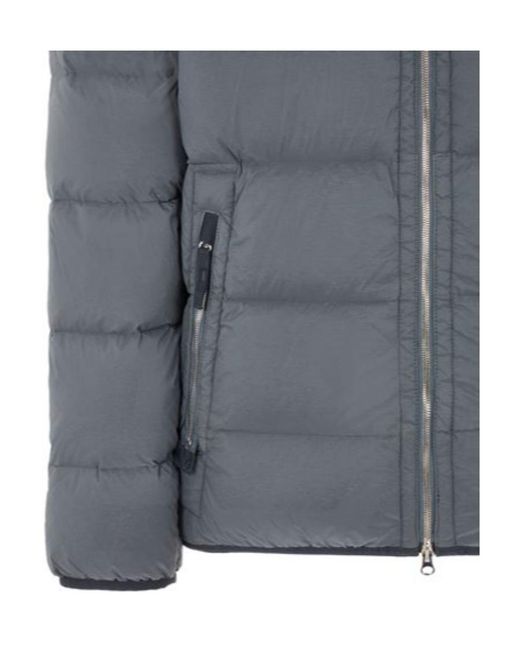 Stone Island Gray Compass-Patch Padded Down Jacket for men