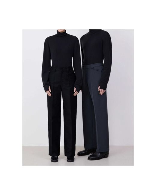 Lemaire Blue High-Neck Knitted Jumper