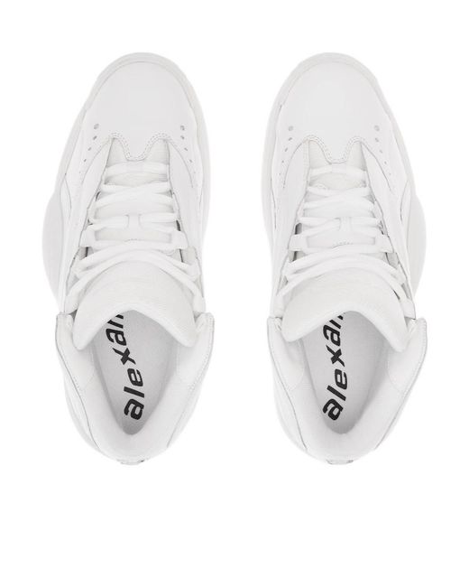 Alexander Wang White Hoop Lace-Up Sneakers