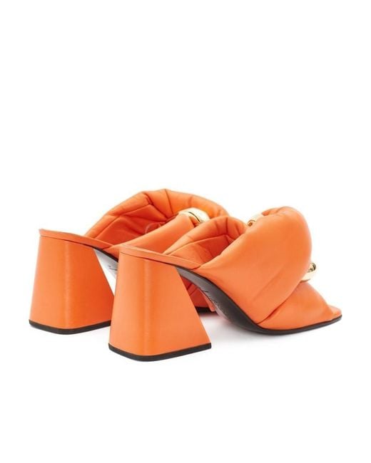 J.W. Anderson Orange Logo High-Heeled Sandals