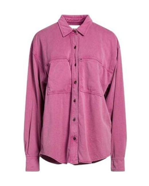 Isabel Marant Pink Solid Long-Sleeve Shirt