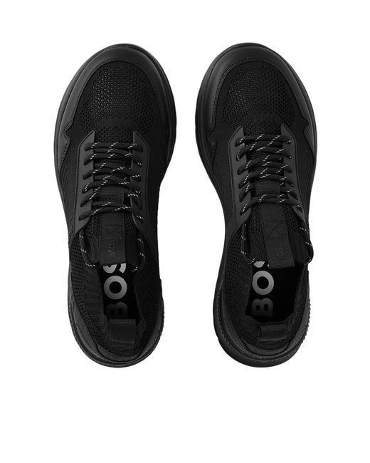 Boss Black Solid Color Sneakers for men