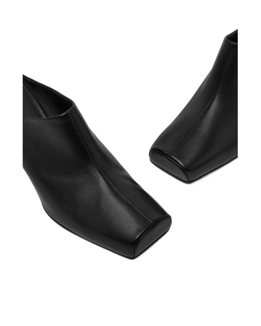 MM6 by Maison Margiela Black Square Toe Ballerina Mules