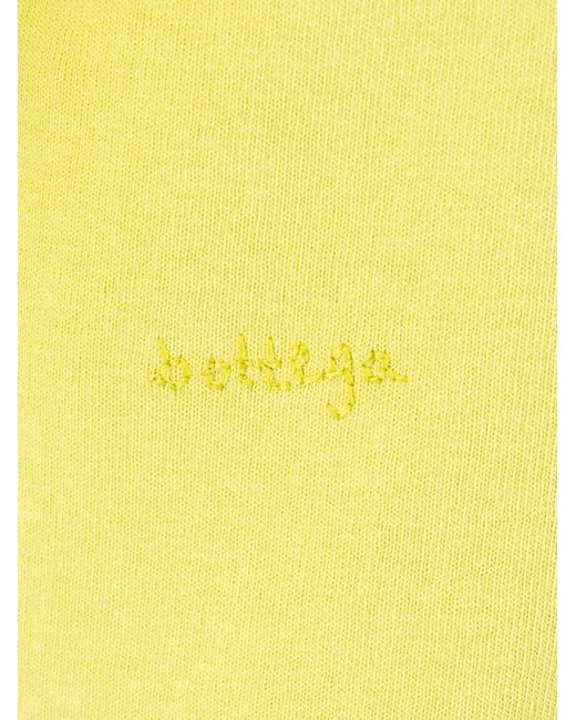 Bottega Veneta Yellow Short-Sleeve Cotton T-Shirt for men