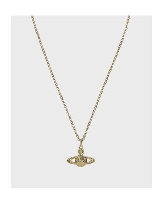 Vivienne Westwood White Orb Pendant Embellished Necklace