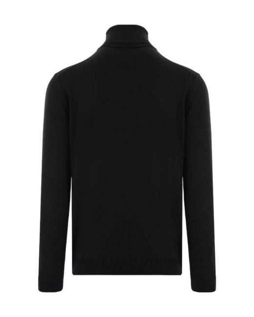 Roberto Collina Black Turtleneck Long Sleeve Jumper for men