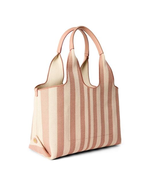 Chloé Natural Striped Tote Bag