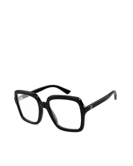Gucci Black Eyewear Rectangle Frame Glasses